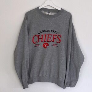 Lee Sport Kansas City Chiefs NFL AFC Embroidered Crewneck Sweatshirt Adult L